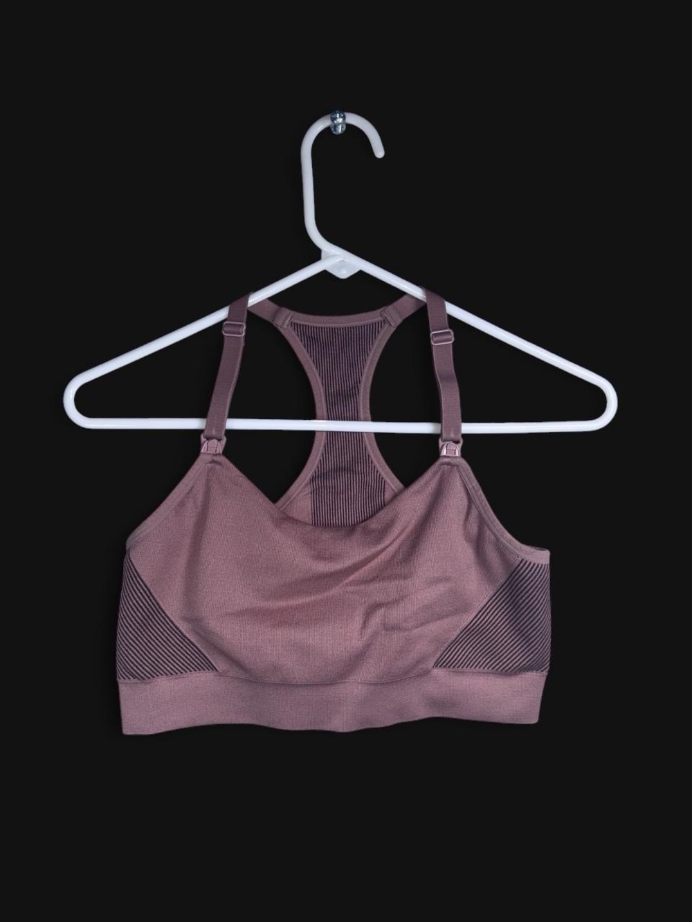 Auden Nursing Lightly Lined Yoga Bra Mauve Pink Racerback Medium